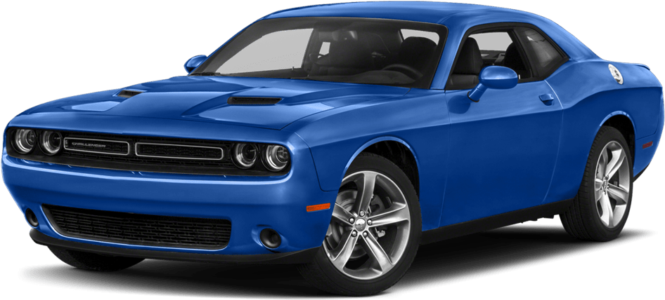Blue Dodge Challenger Side View PNG