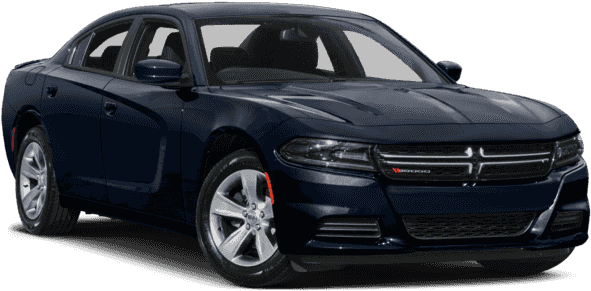 Blue Dodge Charger Side View PNG