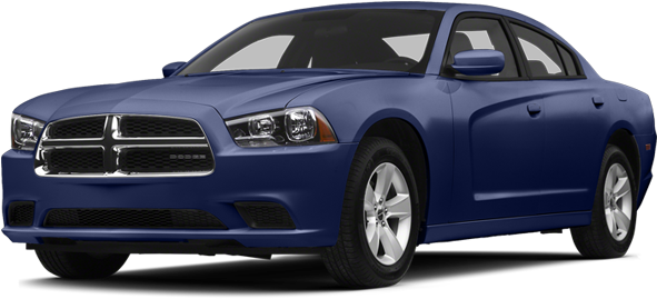 Blue Dodge Charger Side View PNG