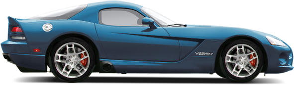 Blue Dodge Viper Side View PNG