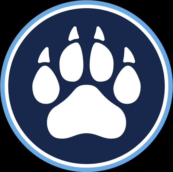 Blue Dog Paw Icon PNG