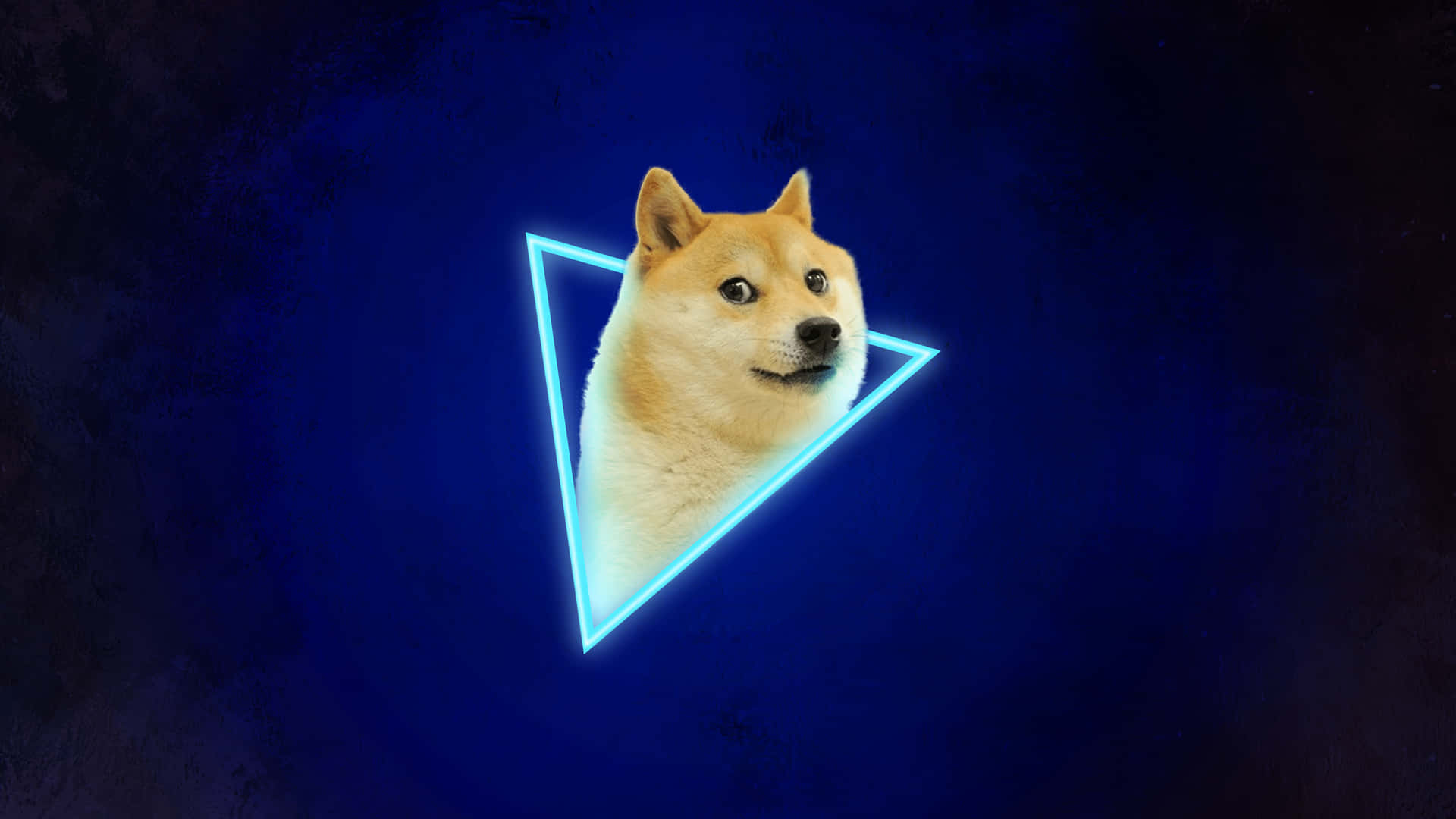 Blue Doge Triangle Wallpaper