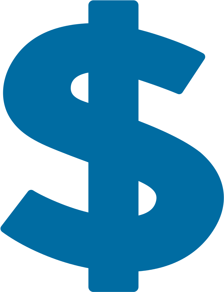 Blue Dollar Sign Graphic PNG
