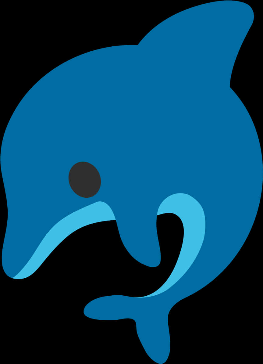 Blue Dolphin Graphic PNG