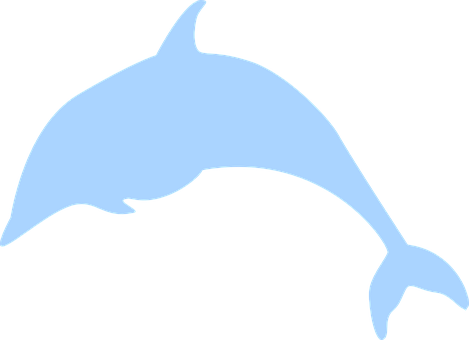 Blue Dolphin Silhouette PNG