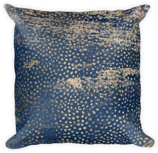 Blue Dot Pattern Cushion PNG