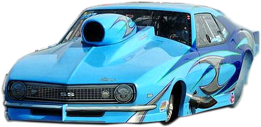 Blue Drag Racing Car S S PNG