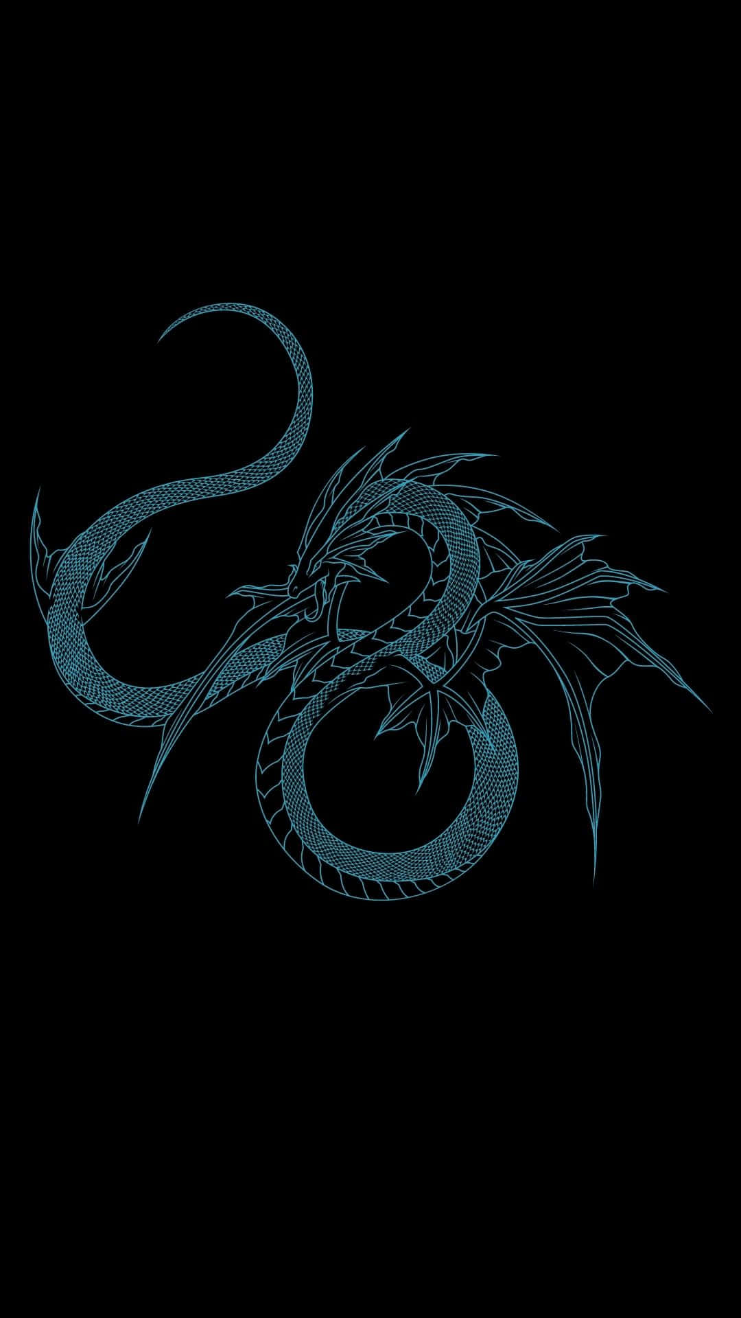 Mystical Blue Dragon - An Enchanting Force Wallpaper