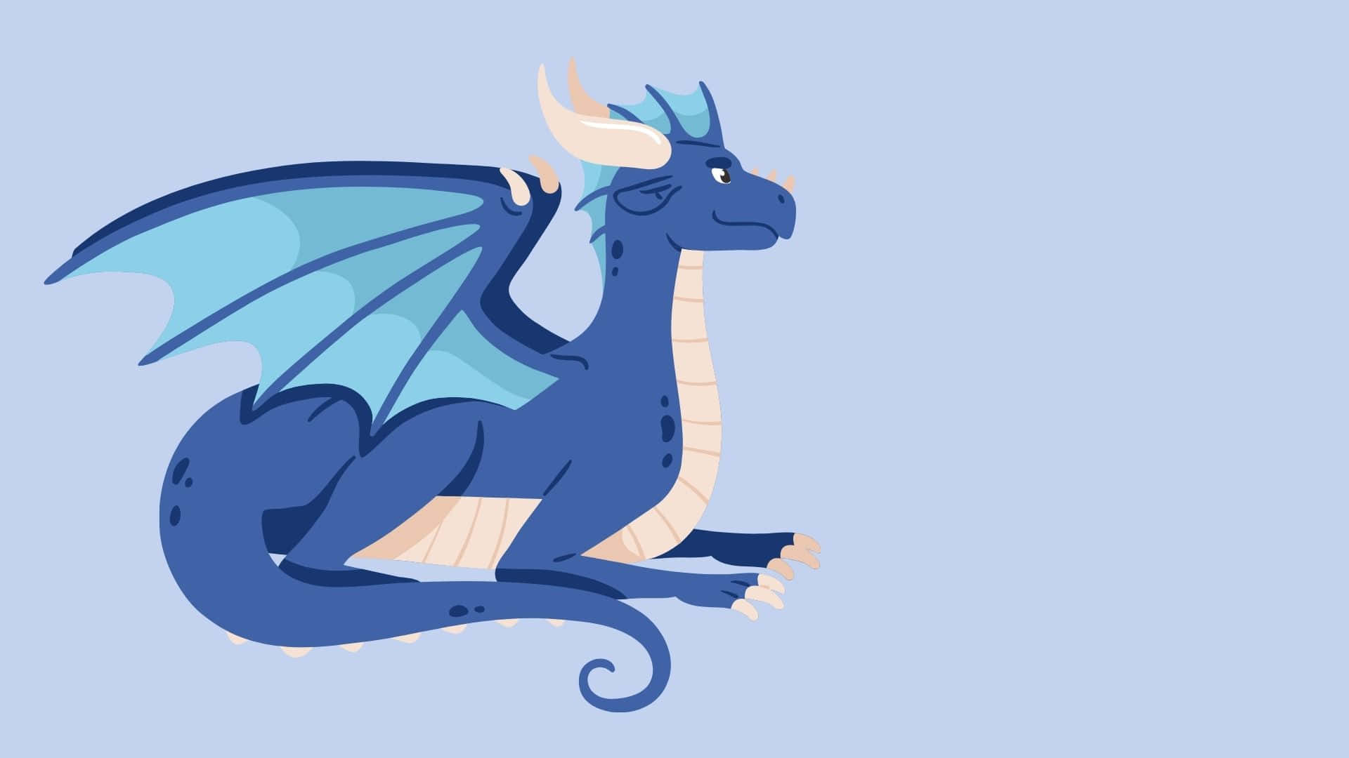 Blue Dragon Majestically Soaring High Wallpaper