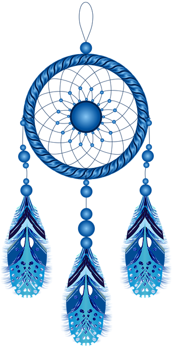 Blue Dreamcatcher Graphic PNG