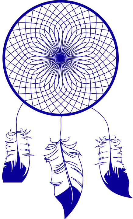 Blue Dreamcatcher Graphic PNG