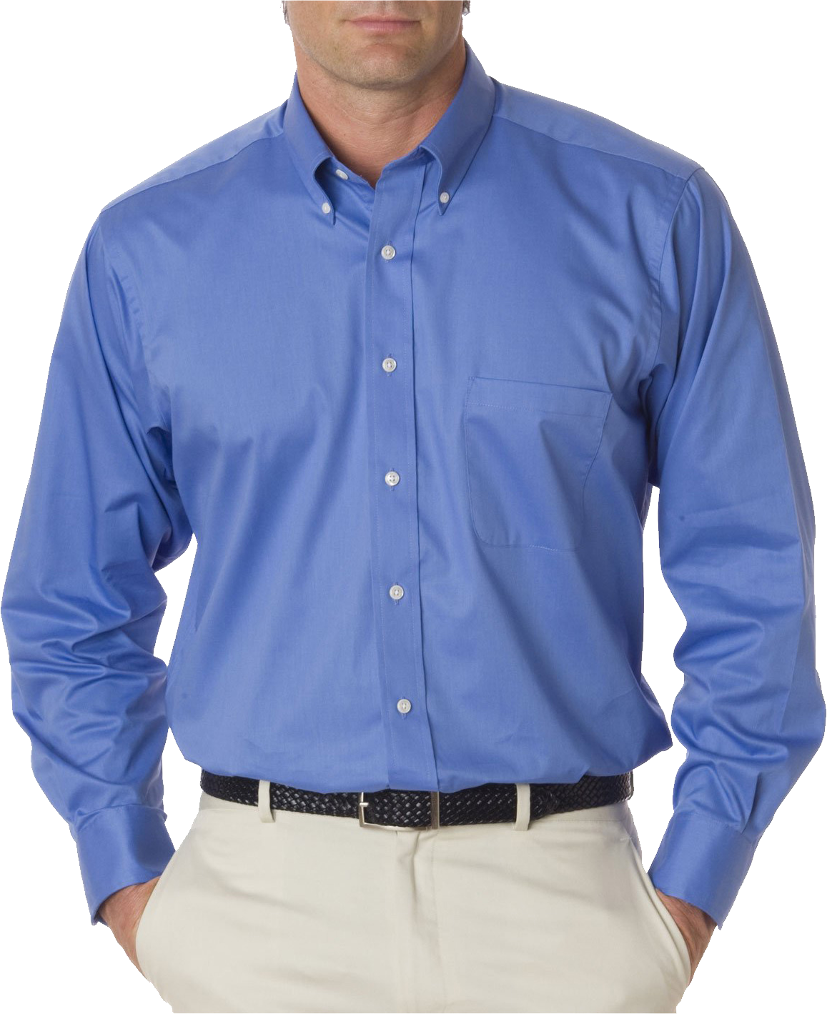 Blue Dress Shirt Man PNG