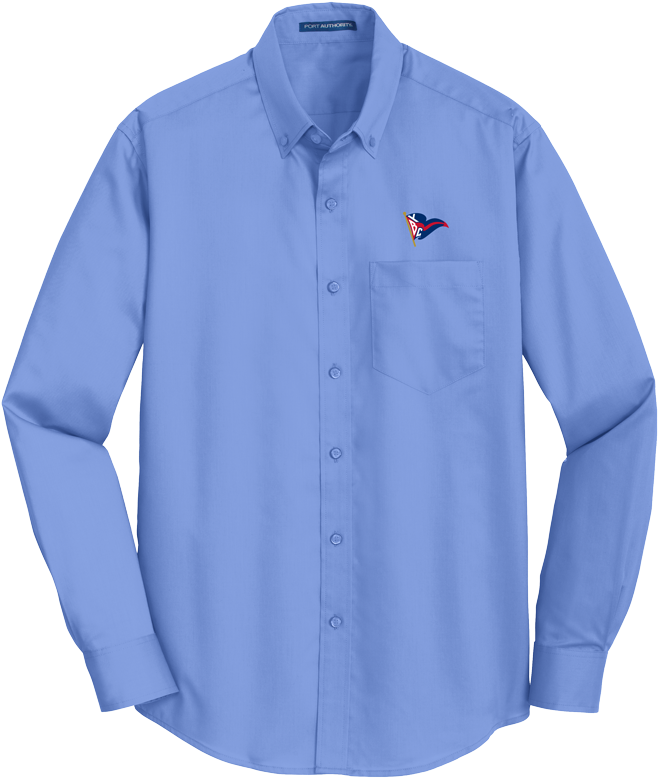 Blue Dress Shirtwith Logo PNG