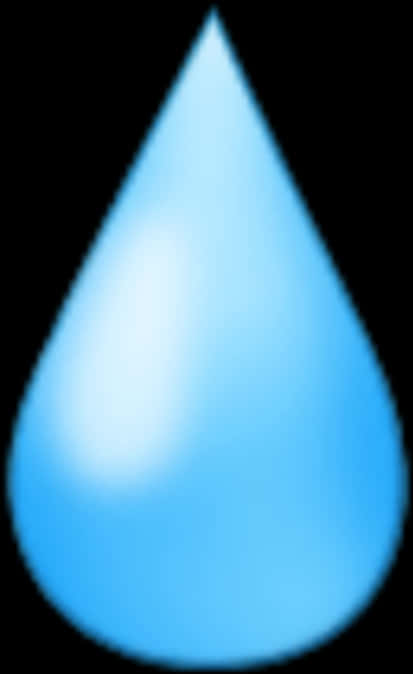 Blue Drop Emoji Graphic PNG