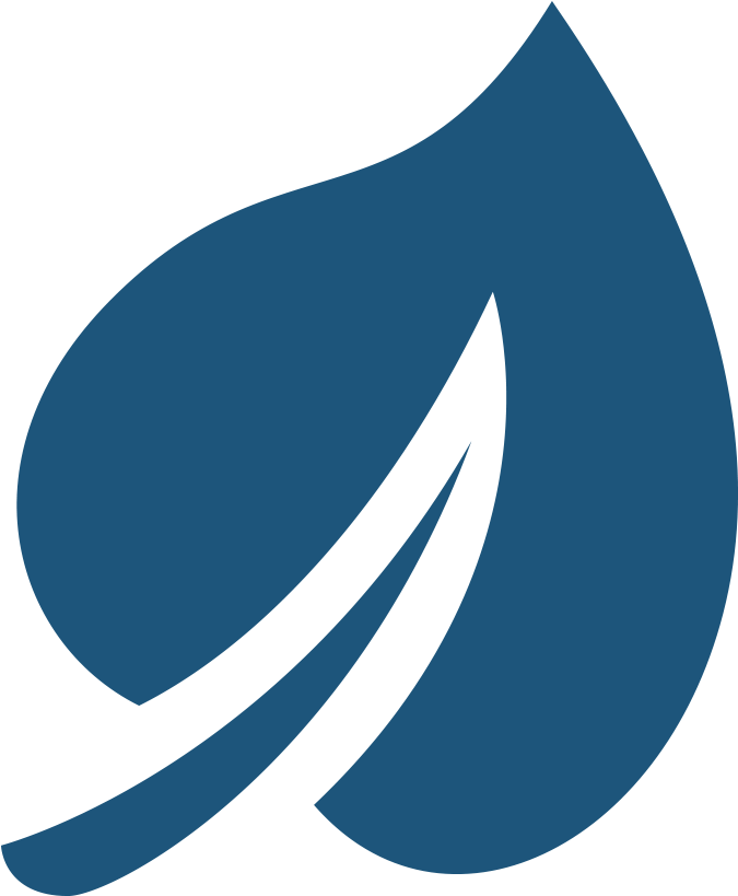 Blue Drop Logo Design PNG