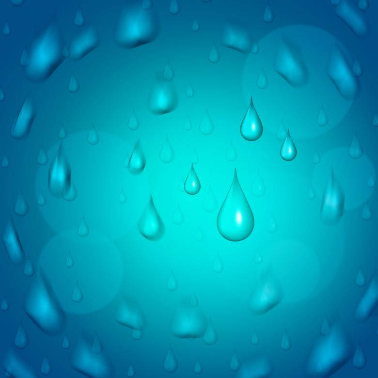 Blue Drops Because It's Raining Wallpaper