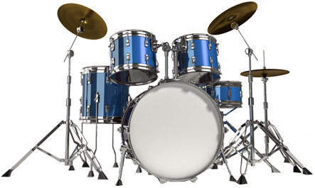 Prenesite Blue Drum Set Isolatedon BlackPrenesite Blue Drum Set Isolatedon Black  