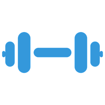 Blue Dumbbell Icon PNG