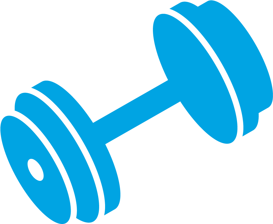 Blue Dumbbell Icon PNG