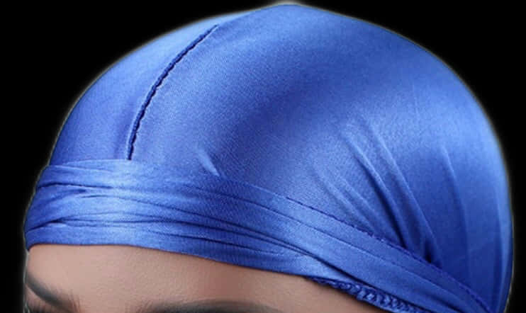 Blue Durag Headwear Closeup PNG