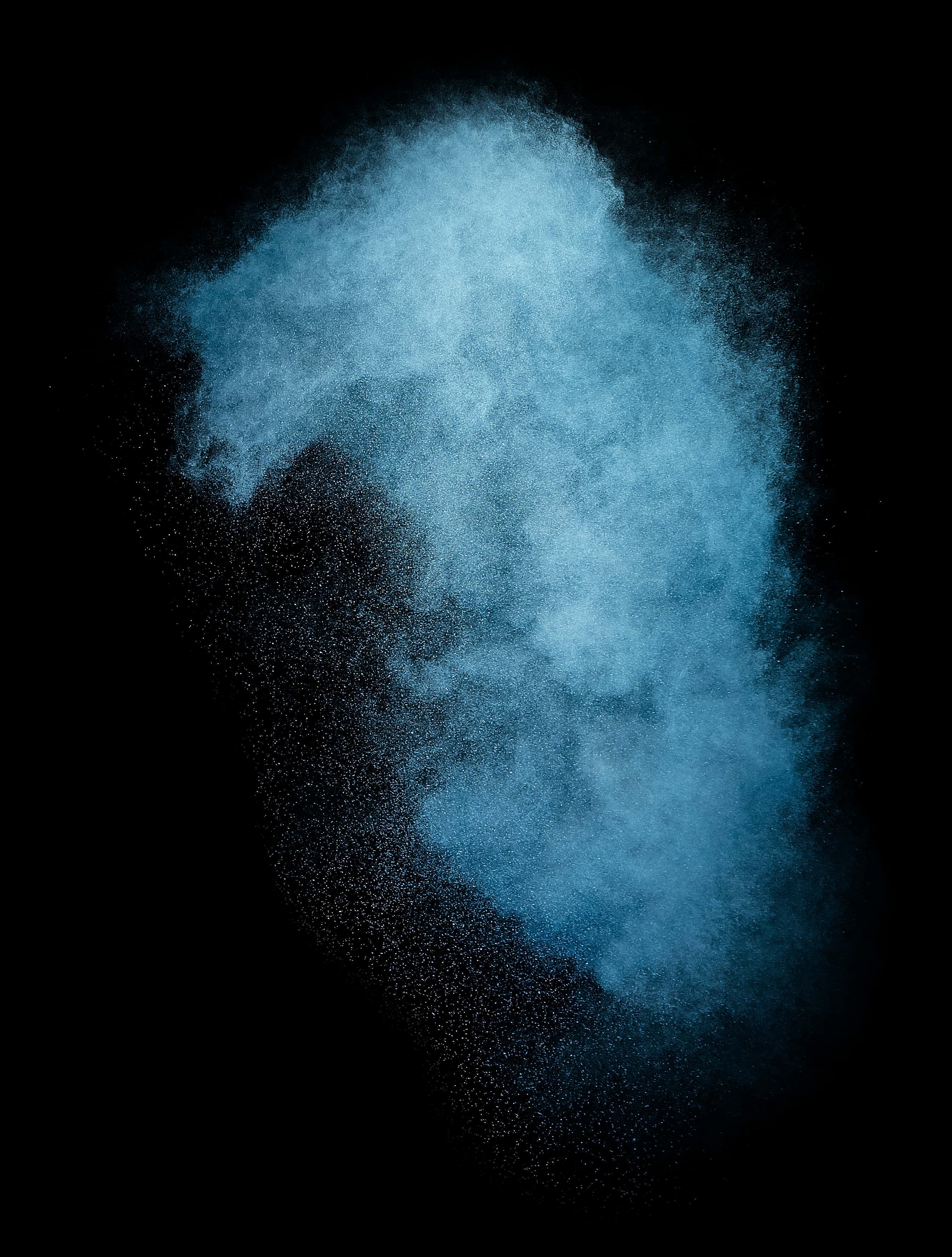 Blue Dust Cloud Dark Background PNG