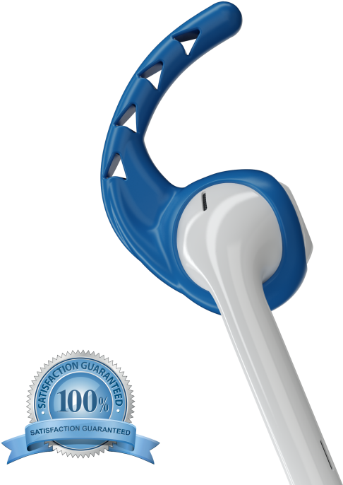 Blue Ear Hook Airpodwith Guarantee Seal PNG