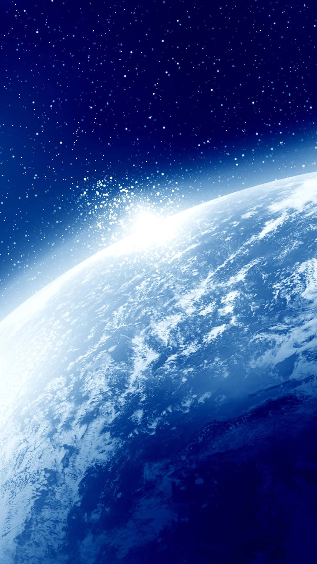 Blue Earth From Space Wallpaper