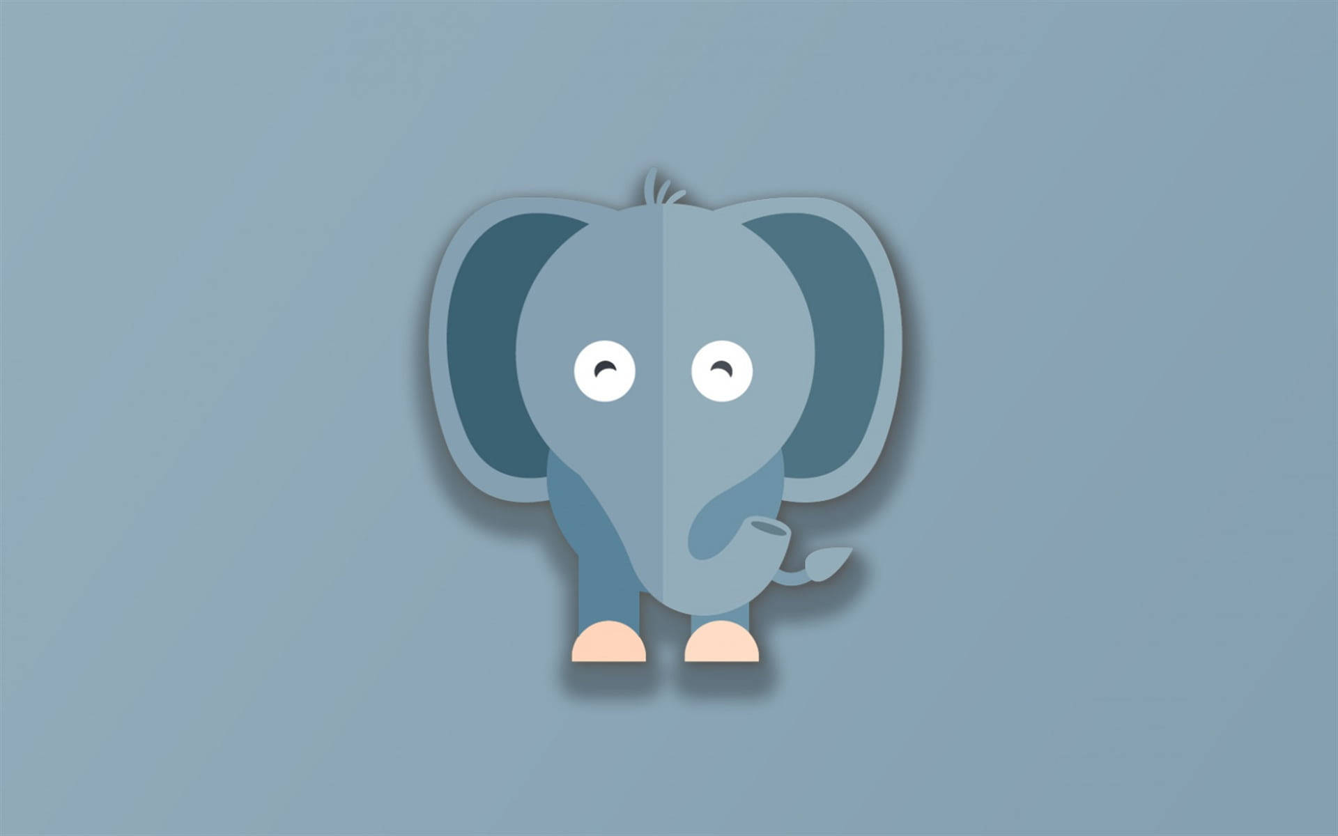 Blue Elephant Creative Art Wallpaper