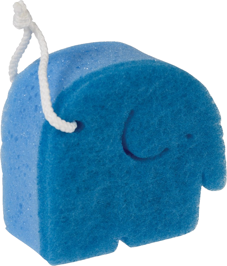 Blue Elephant Spongewith String PNG