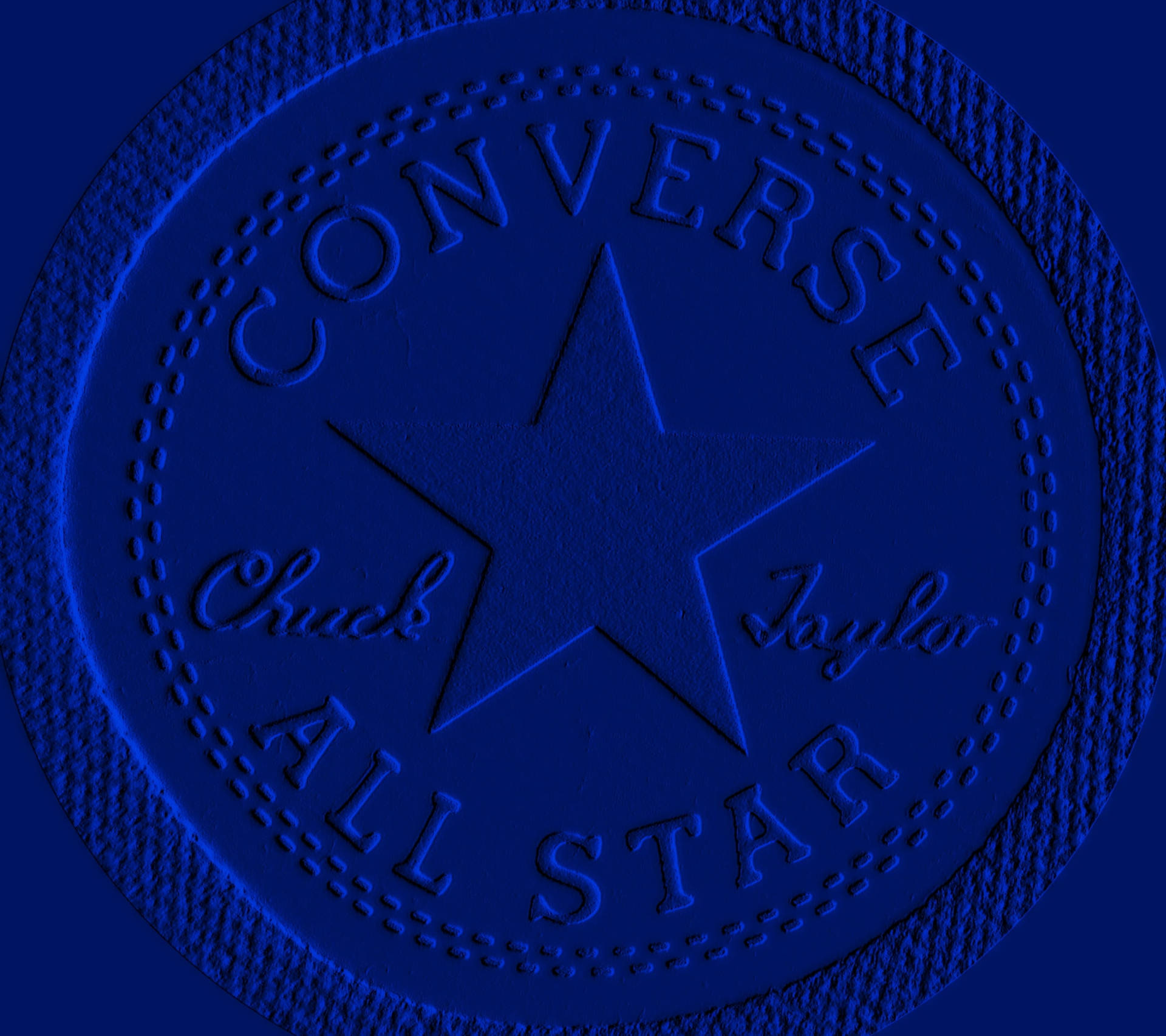 Logotipoconverse Em Relevo Azul. Papel de Parede