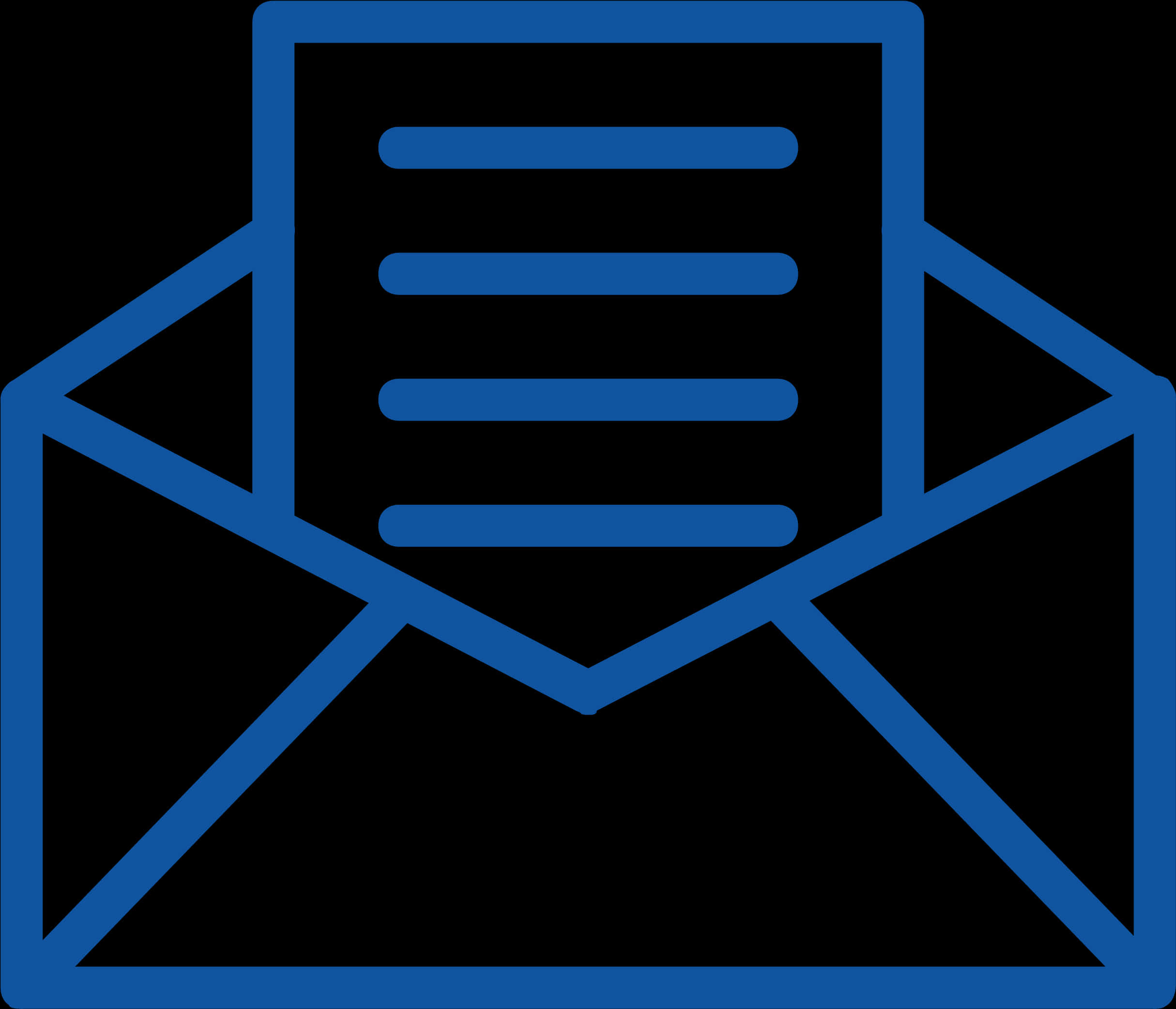 Blue Envelope Address Icon PNG