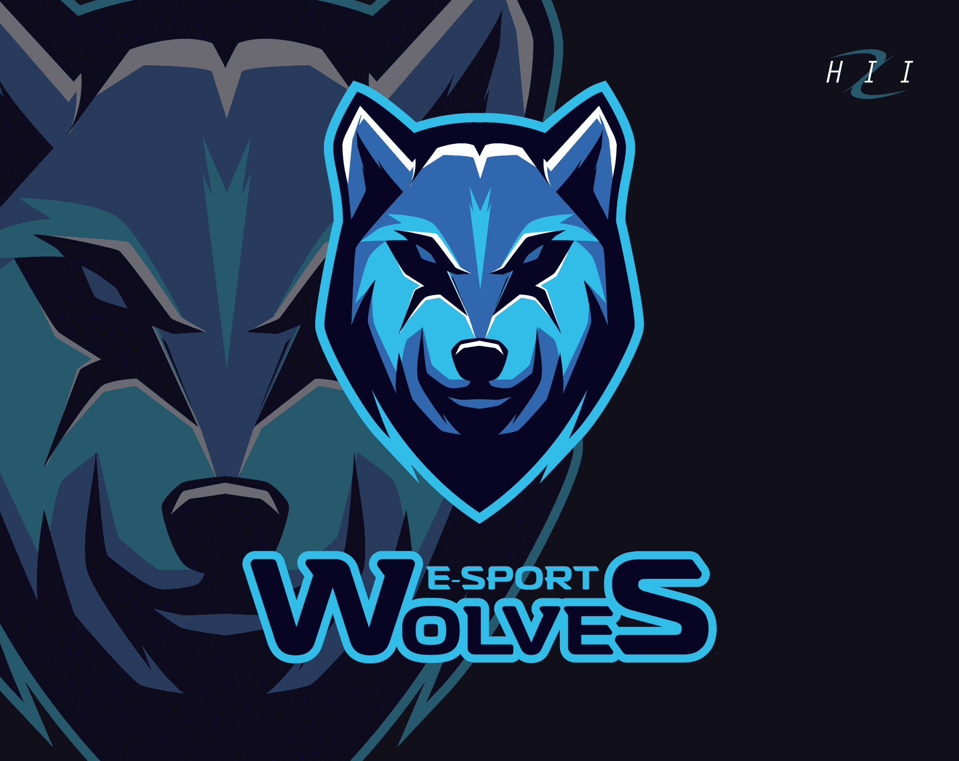 Blue Esports Wolf Logo PNG