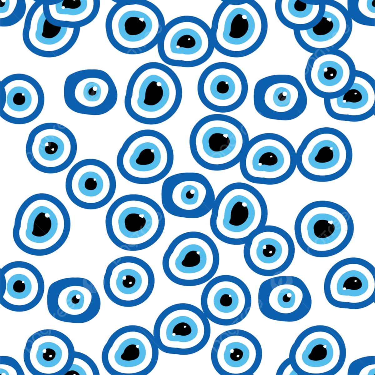 Blue_ Evil_ Eye_ Pattern Wallpaper