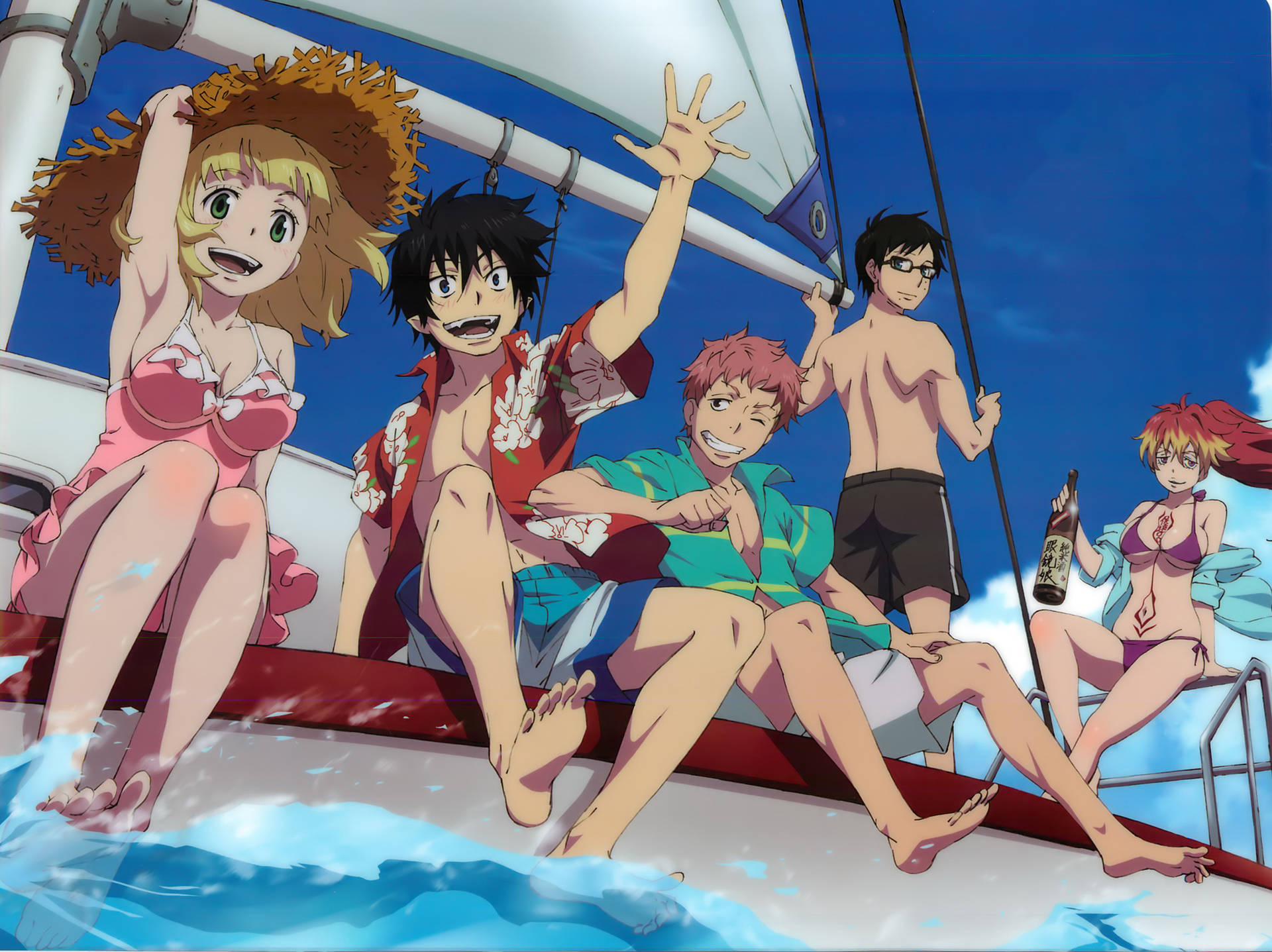 Blue Exorcist Characters Vacation Wallpaper
