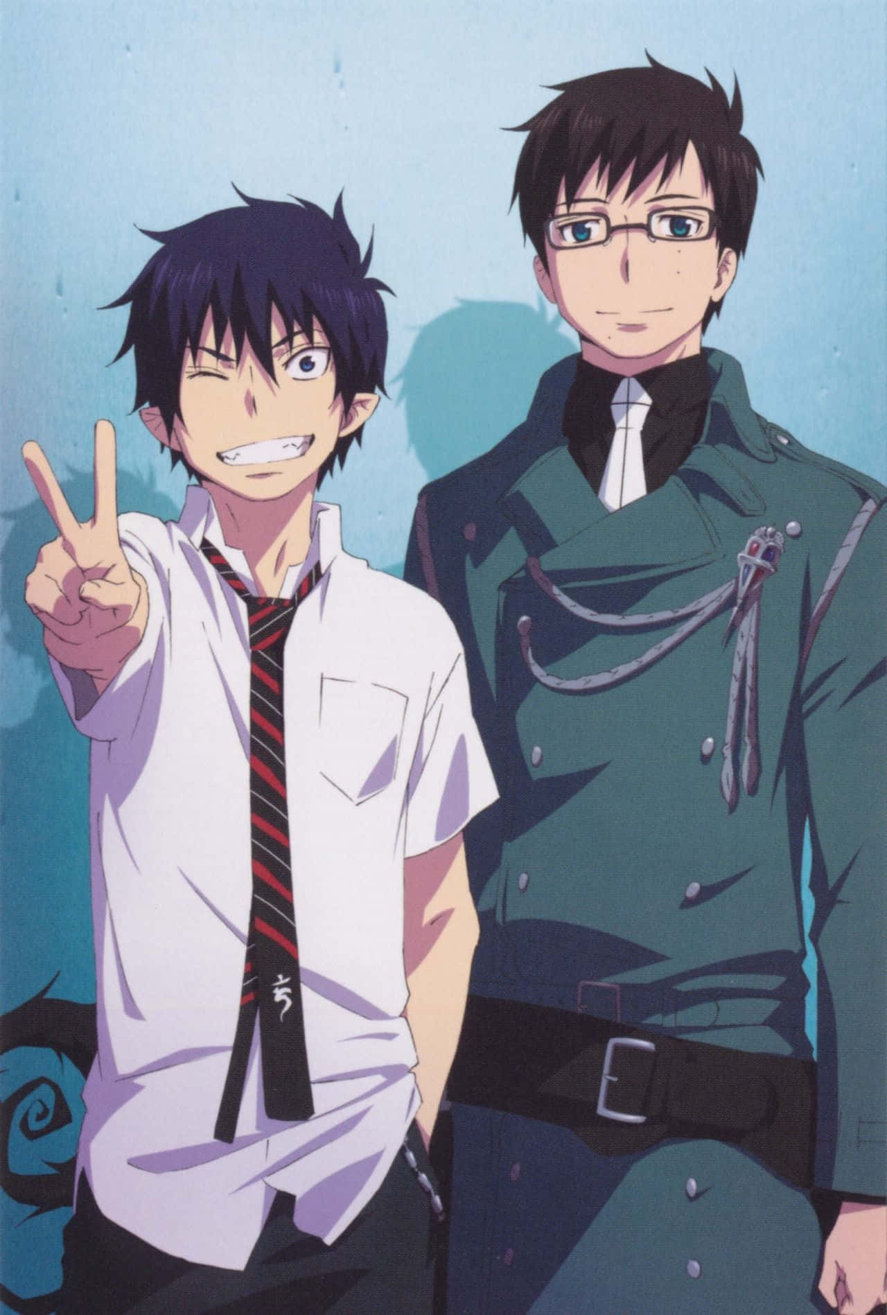 "The world of Blue Exorcist - Rin Okumura and his twin brother Yukio explore the Exorcists' world and the supernatural!"