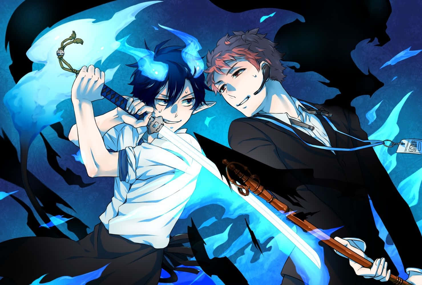 "Rin and Yukio Okumura from Blue Exorcist”