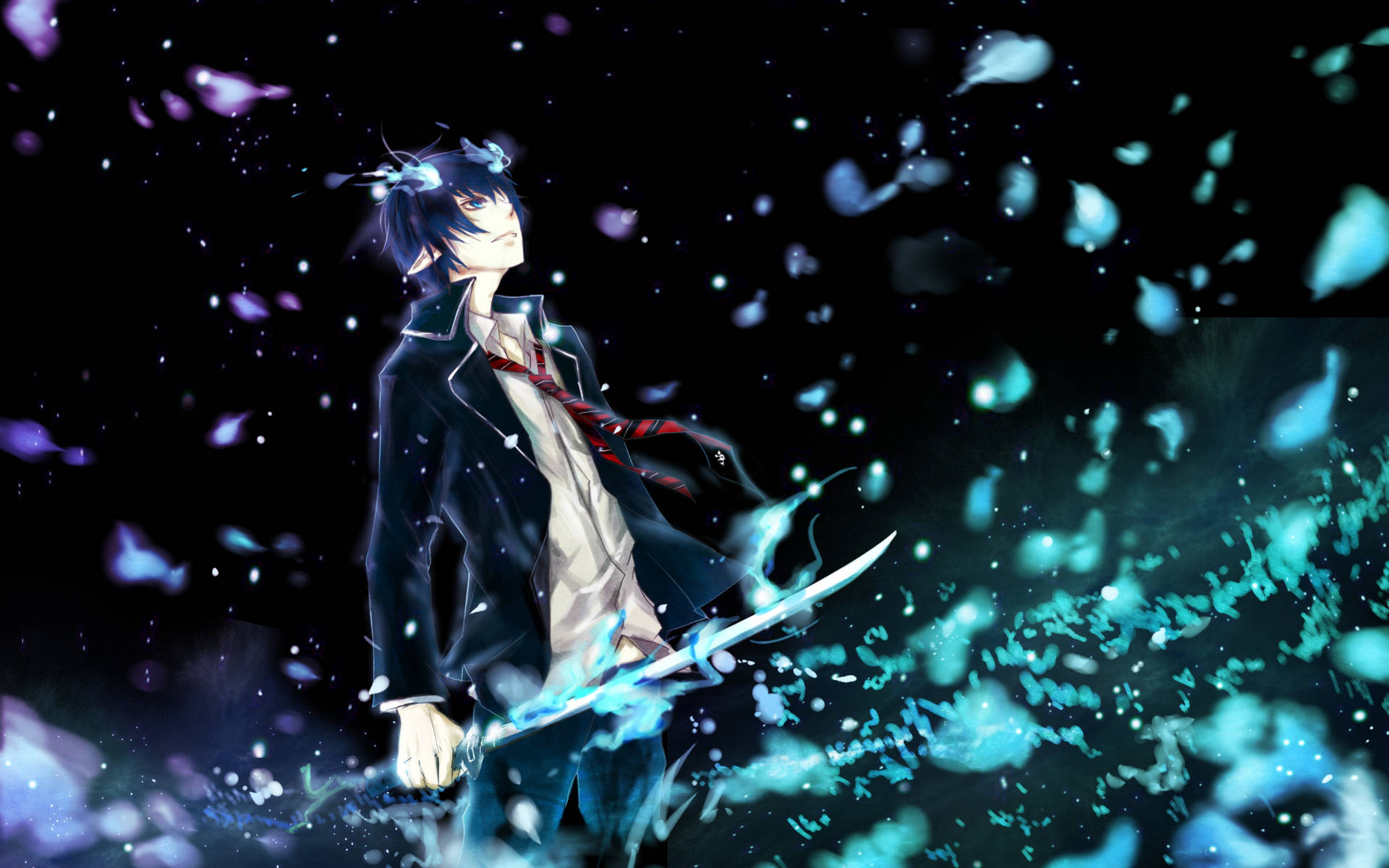 Blue Exorcist Rin Blue Flame