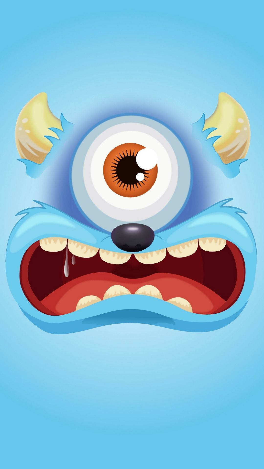 Blue Eye Monster Halloween Iphone Wallpaper