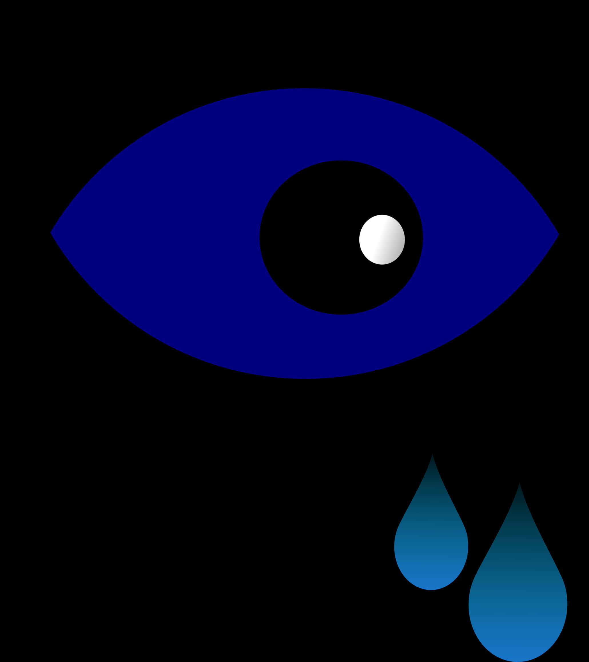 Blue Eyeand Tears Graphic PNG