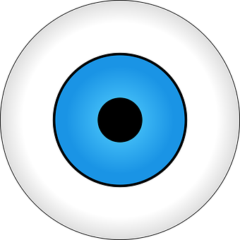 Blue Eyeball Graphic PNG