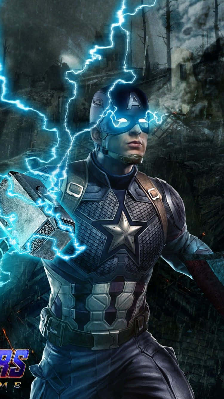 Blue-eyed Captain America Worthy Background