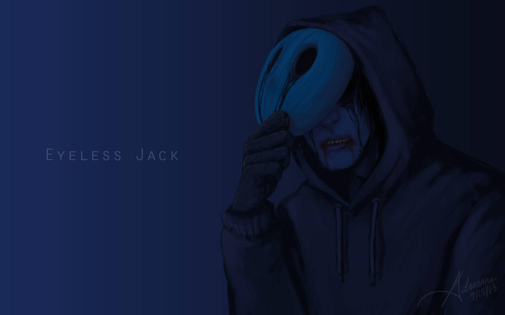 Blå Øjenløse Jack Digital Kunst Wallpaper