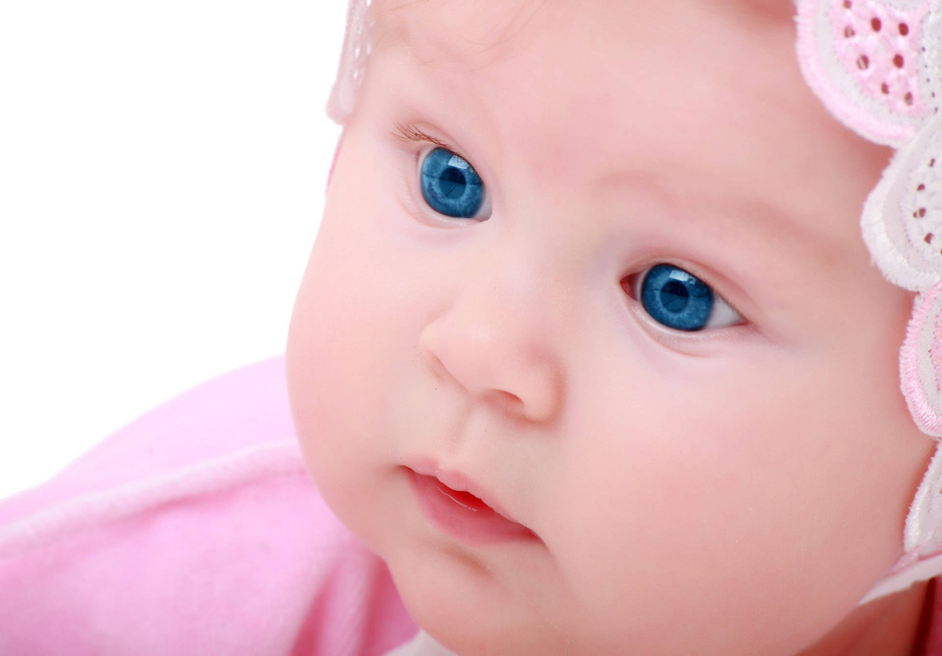 Blue Eyes Cute Baby Girl Wallpaper