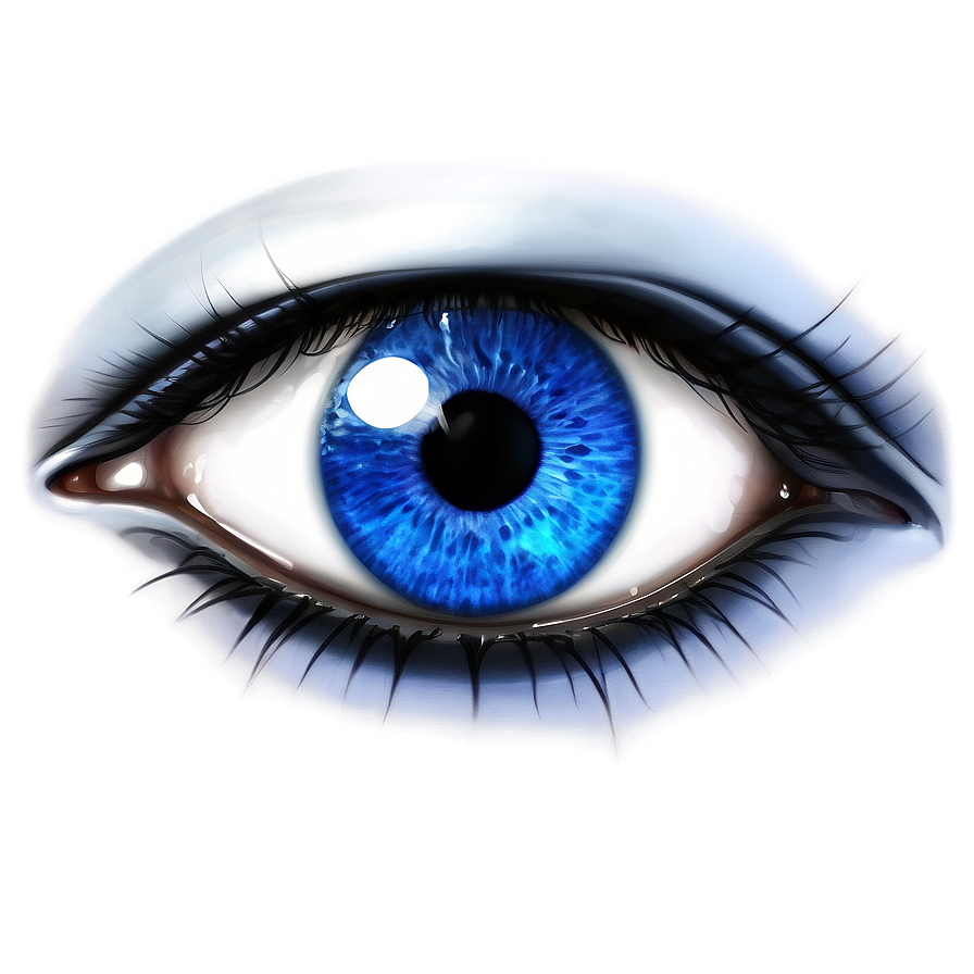 Blue Eyes Digital Art Png 06122024 PNG