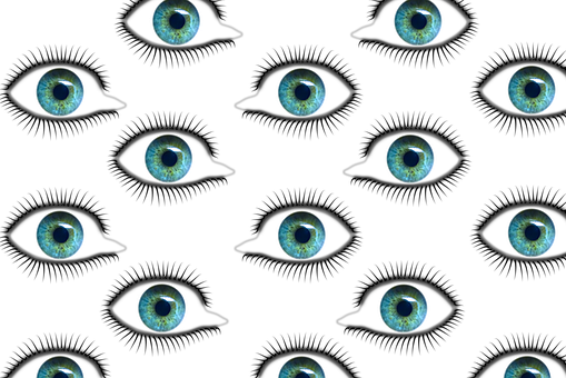 Blue Eyes Pattern Background PNG