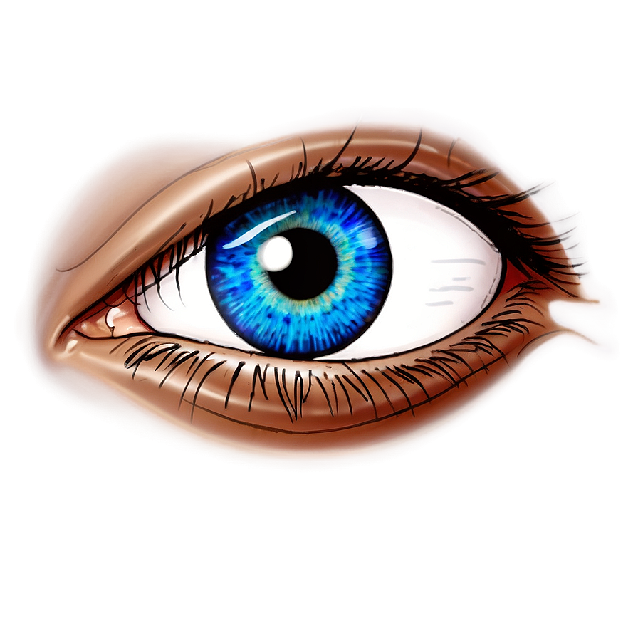 Blue Eyes Sketch Png Baj99 PNG