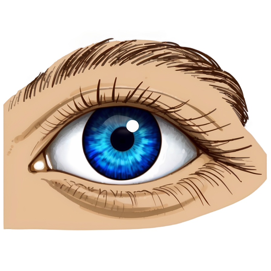 Blue Eyes Sketch Png Mba PNG