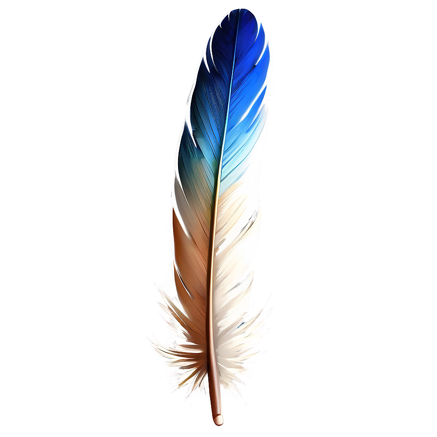 Blue Feather Quill Png 40 PNG