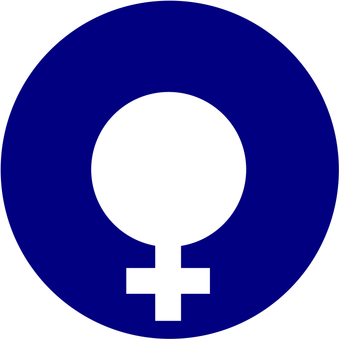 Blue Female Symbol PNG