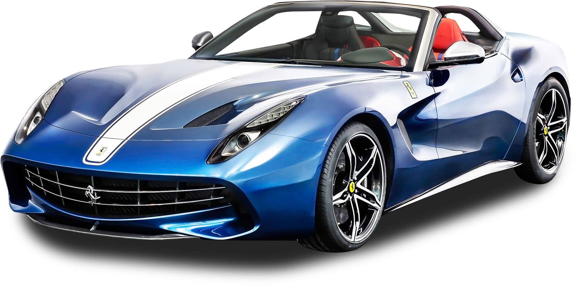 Blue Ferrari Convertible Sports Car PNG